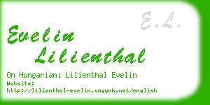 evelin lilienthal business card